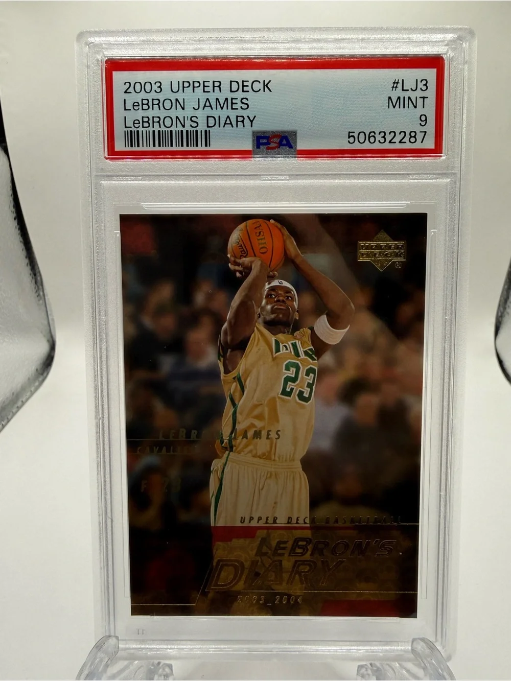 2003 Upper Deck LeBron's Diary Lebron James #LJ3 Basketball PSA 9 Mint